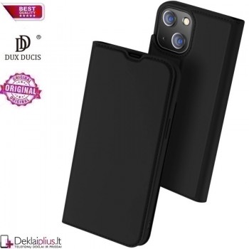 Dux Ducis dirbtinės odos atverčiamas dėklas - juodas (telefonui Apple Iphone 13) Dux Ducis dirbtinės odos atverčiamas dėklas - juodas (telefonui Apple Iphone 13)
